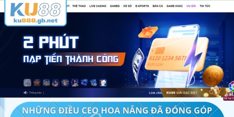 Những điều CEO Hoa Nắng đã đóng góp